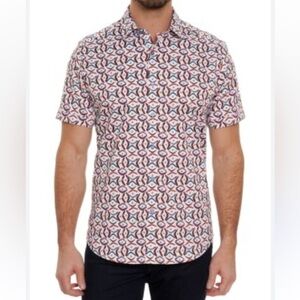 Robert Graham 3XL Emilio Boomerang Classic Fit Short Sleeve Button Down Shirt 3X